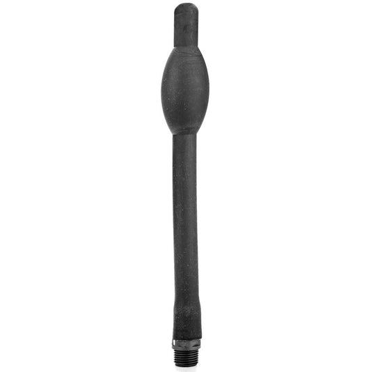 Douche anale gonflable en silicone entièrement noire de 27 cm