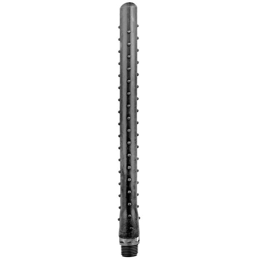 ALL BLACK - DOUCHE ANALE EN SILICONE NERVURÉE 27 CM