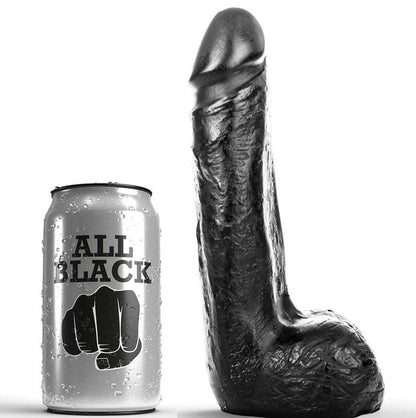 ALL BLACK - GODE RÉALISTE NOIR SOUPLE 20 CM