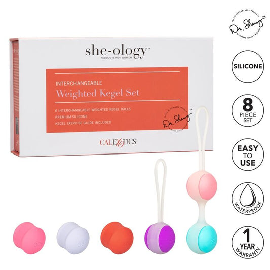 CALEXOTICS - SHE-OLOGY ENSEMBLE DE BOULES DE KEGEL INTERCHANGEABLES