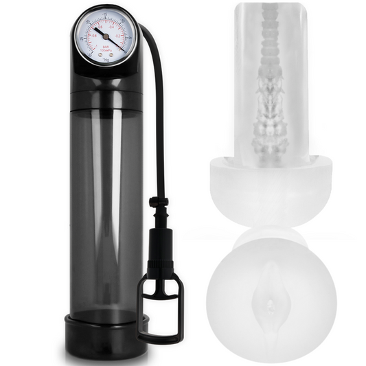 PUMP ADDICTED - POMPE À ÉREECTION NOIRE RX9 AVEC MASTURBATEUR