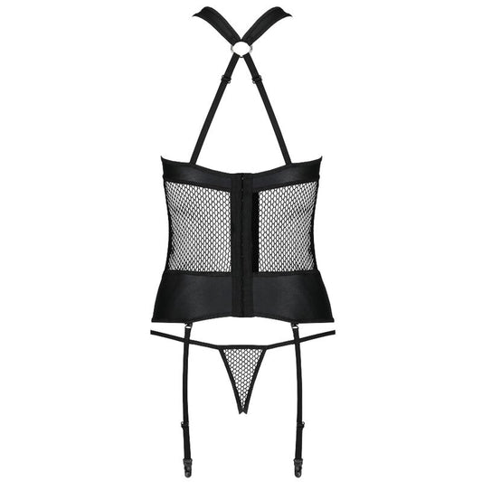 PASSION - CORSET AMANDA CUIR ÉCOLOGIQUE L/XL