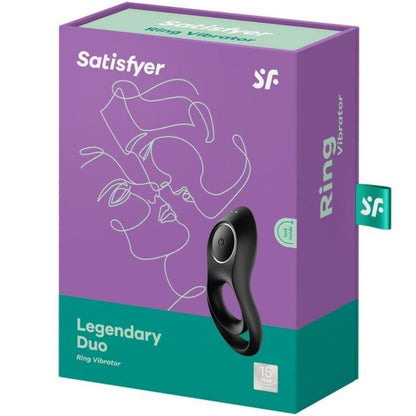SATISFYER - ANNEAU VIBRANT NOIR DUO LÉGENDAIRE