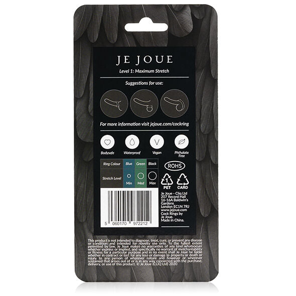 JE JOUE - Anneau pénien en silicone pour une étanchéité maximale - Noir