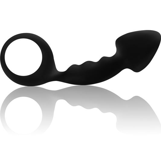 OHMAMA - Plug anal côtelé avec anneau