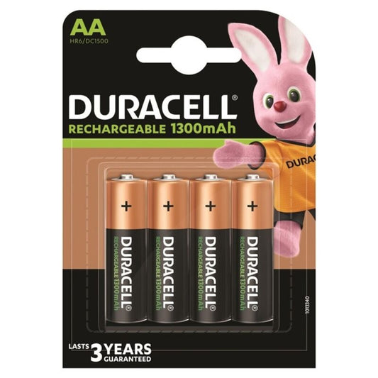 DURACELL - HR6 AA RECHARGEABLE BATTERY 1300mAh BLISTER*4