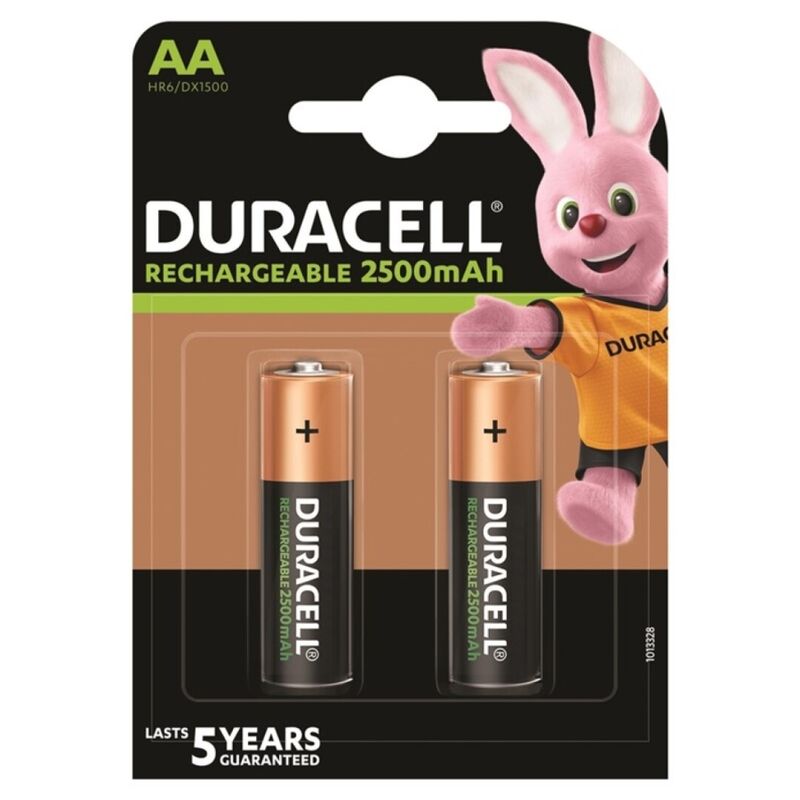 DURACELL - HR6 AA 2500mAh RECHARGEABLE BATTERY BLISTER*2