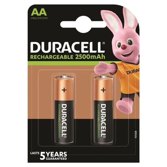 DURACELL - HR6 AA 2500mAh RECHARGEABLE BATTERY BLISTER*2