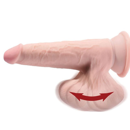 KING COCK - PLUS GODE 3D AVEC COUILLES BALANCANTES 24,5 CM NATUREL