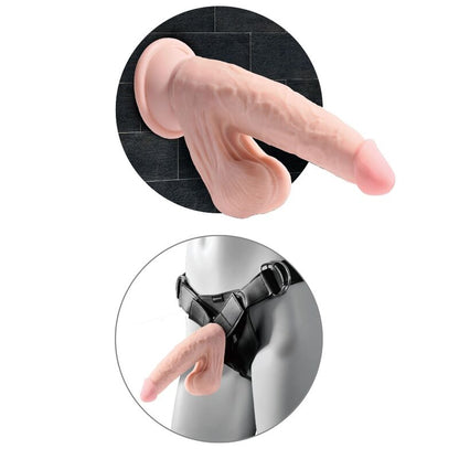 KING COCK - PLUS GODE 3D AVEC COUILLES BALANCANTES 12,7 CM