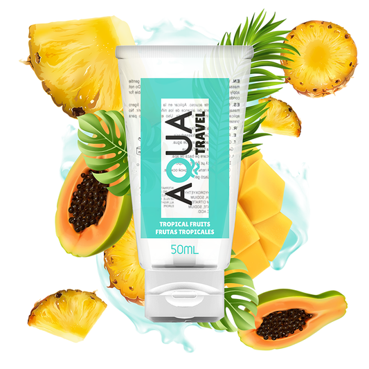 AQUA TRAVEL - LUBRIFIANT À BASE D'EAU AU GOÛT DE FRUITS TROPICAUX - 50 ML