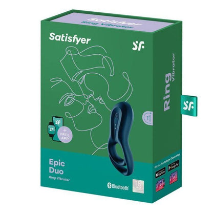 SATISFYER - ANNEAU VIBRANT EPIC DUO APPLICATION BLEU