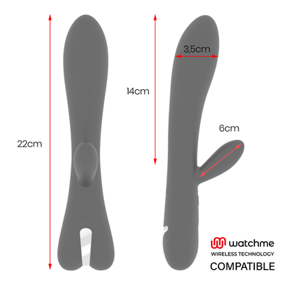 BRILLY GLAM - VIBRATEUR ERIK COMPATIBLE AVEC LA TECHNOLOGIE SANS FIL WATCHME