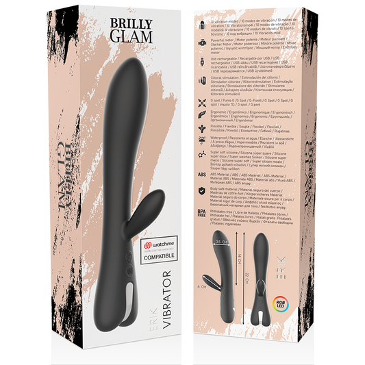 BRILLY GLAM - VIBRATEUR ERIK COMPATIBLE AVEC LA TECHNOLOGIE SANS FIL WATCHME