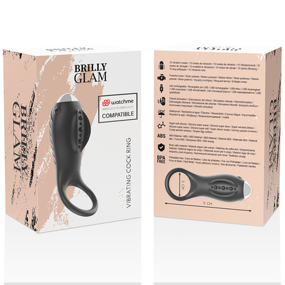 BRILLY GLAM - BAGUE ALAN COMPATIBLE AVEC LA TECHNOLOGIE SANS FIL WATCHME