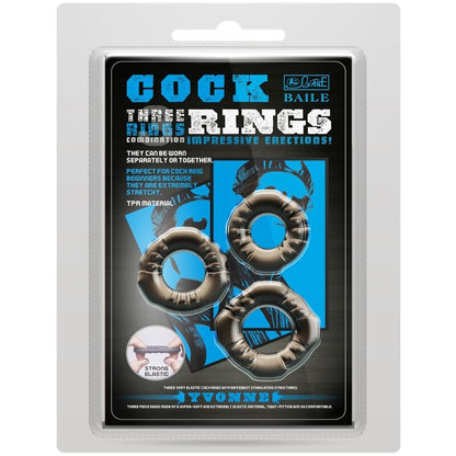 DANCE - COCK RINGS YVONNE LOT DE 3 ANNEAUX PÉNIS