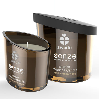 SUÈDE - BOUGIE DE MASSAGE SENZE EUFORIA - VANILLE, BOIS DE SANTAL