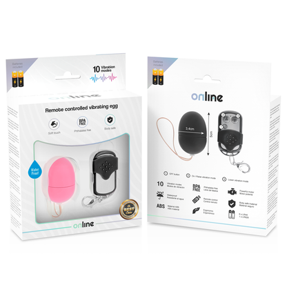 ONLINE - PINK REMOTE CONTROL VIBRATING EGG S
