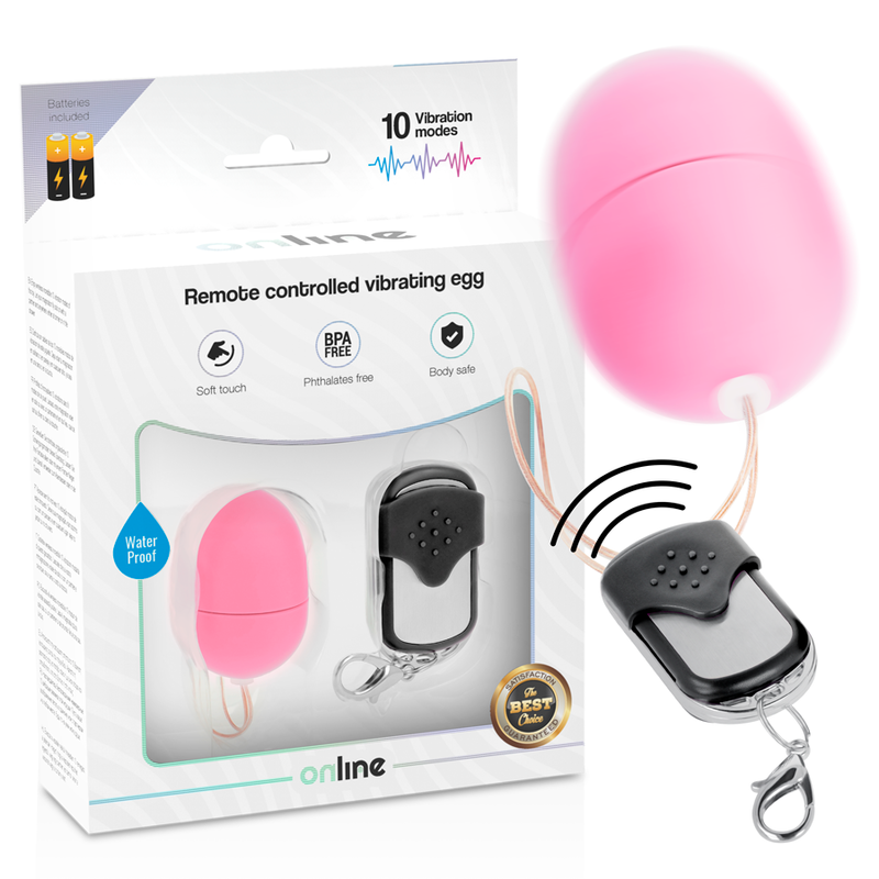 ONLINE - PINK REMOTE CONTROL VIBRATING EGG S
