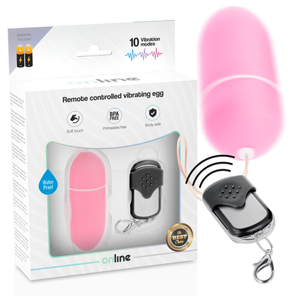 ONLINE - PINK REMOTE CONTROL VIBRATING EGG L