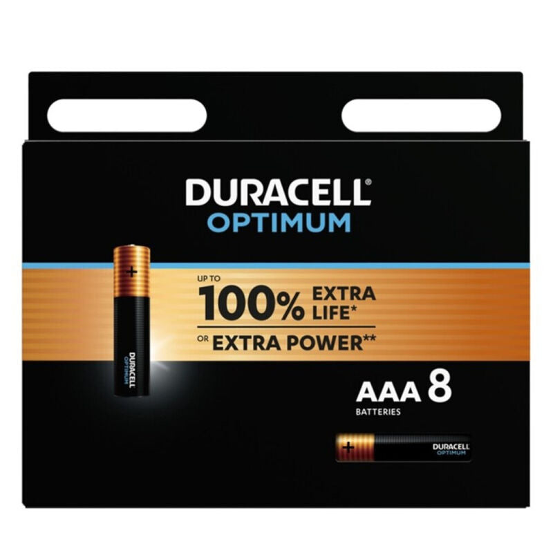 DURACELL - OPTIMUM ALKALINE AAA BATTERY LR03 BLISTER*8