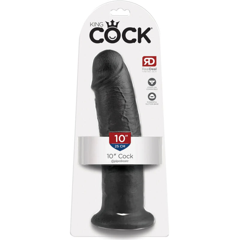 KING COCK - 10 PÉNIS NOIRS 25 CM