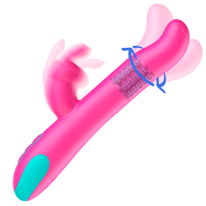 HAPPY LOKY - VIBRATEUR ET ROTATEUR PLUTO RABBIT COMPATIBLE AVEC LA TECHNOLOGIE SANS FIL WATCHME
