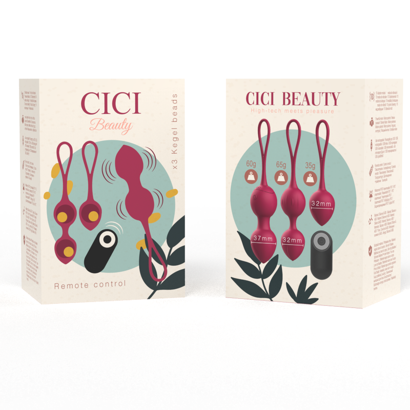 CICI BEAUTY - 3 BOULES DE KEGEL VIBRATOIRES EN SILICONE DE QUALITÉ SUPÉRIEURE AVEC TÉLÉCOMMANDE