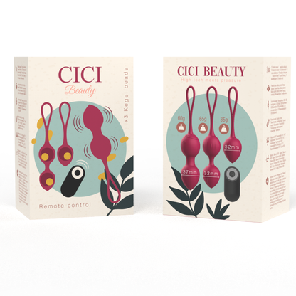 CICI BEAUTY - 3 BOULES DE KEGEL VIBRATOIRES EN SILICONE DE QUALITÉ SUPÉRIEURE AVEC TÉLÉCOMMANDE