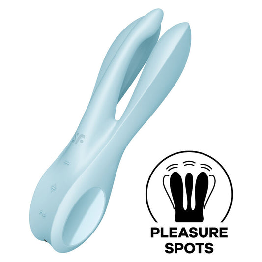 SATISFYER - TRIO 1 VIBRATEUR BLEU