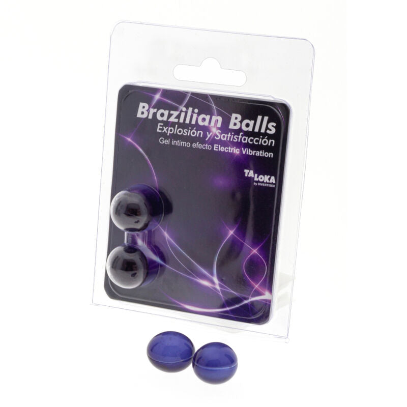 TALOKA - BOULES BRÉSILIENNES GEL EXCITANT EFFET VIBRATION ÉLECTRIQUE 2 BOULES