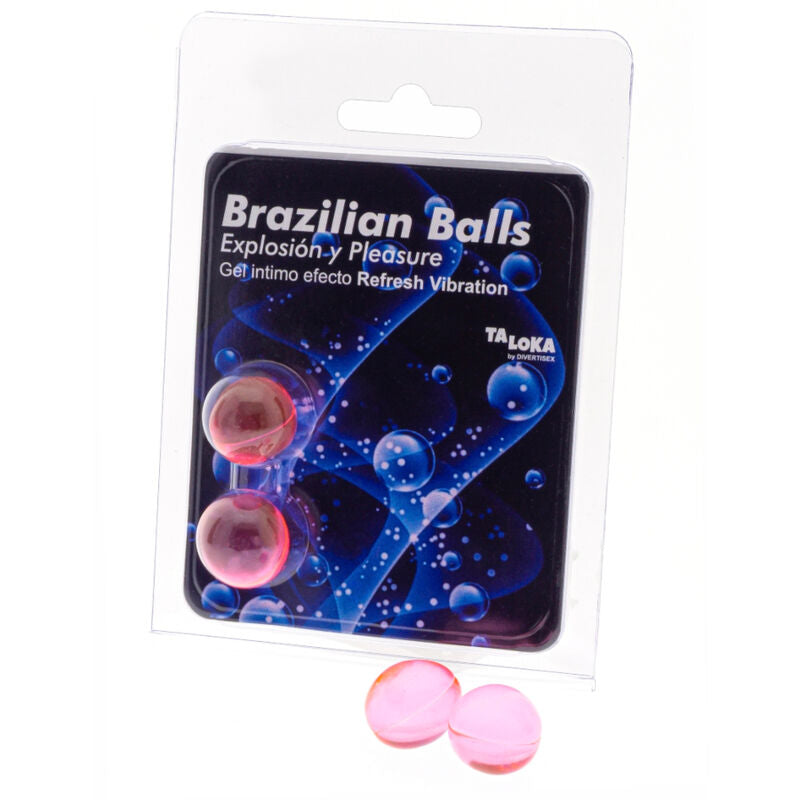 TALOKA - BOULES BRÉSILIENNES GEL EXCITANT EFFET VIBRATION RAFRAÎCHISSANT 2 BOULES