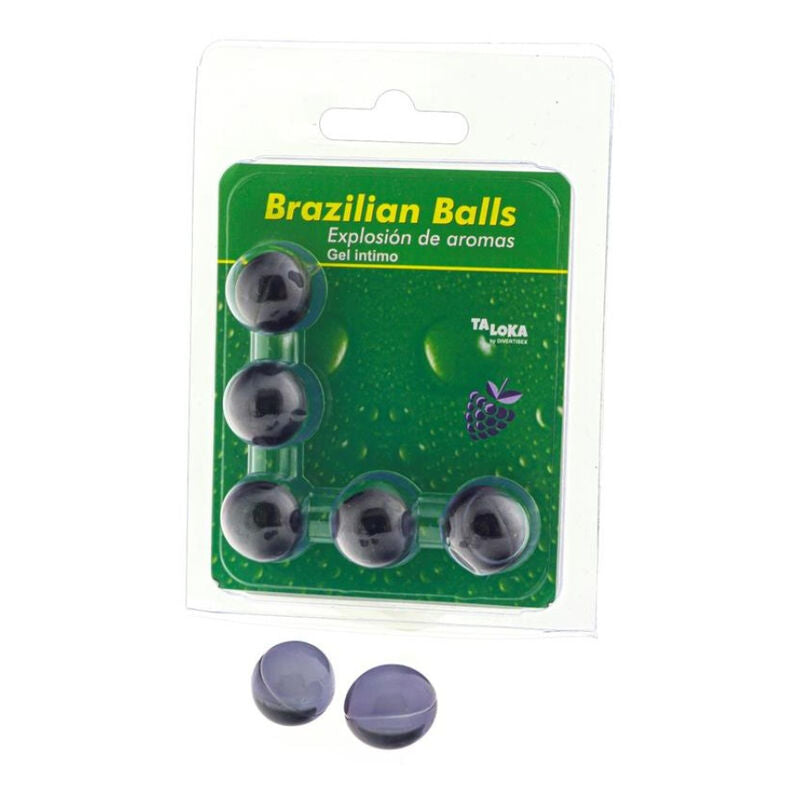 TALOKA - BOULES BRÉSILIENNES GEL INTIME FRUITS DES BOIS 5 BOULES