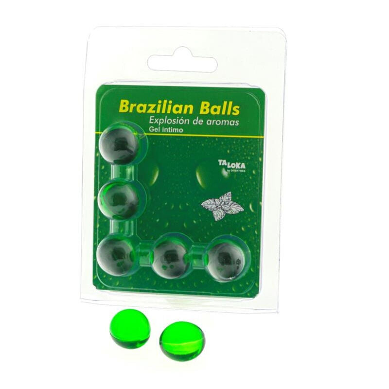 TALOKA - BOULES BRÉSILIENNES GEL INTIME À LA MENTHE 5 BOULES