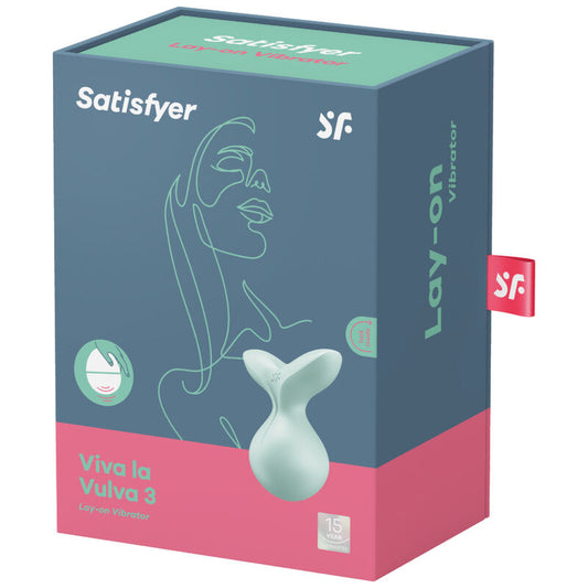SATISFYER - VIBRATEUR VIVA LA VULVA 3 VERT À METTRE EN PLACE
