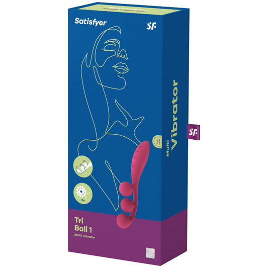 SATISFYER - TRI BALL 1 MULTI VIBRATEUR ROUGE
