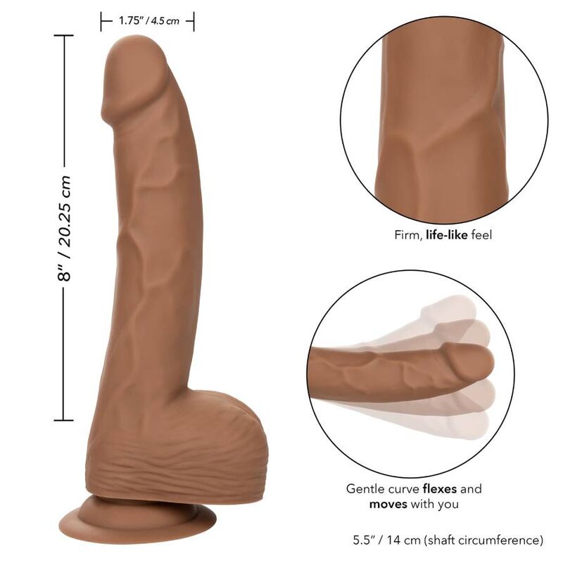 CALEXOTICS - CLOUS EN SILICONE 20,32 CM MARRON