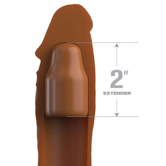 FANTASY X- TENSIONS - MANCHON PIPEDREAMS 20,32 CM + PLUG 5,00 CM POUCES CARAMEL