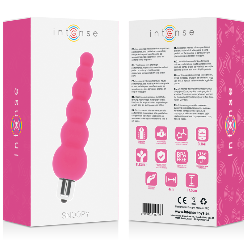 INTENSE - SNOOPY 7 VITESSES SILICONE ROSE INTENSE