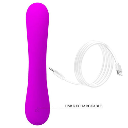 PRETTY LOVE - SINCERE SILICONE CLITORIS VIBRATOR AND SUCKER PURPLE