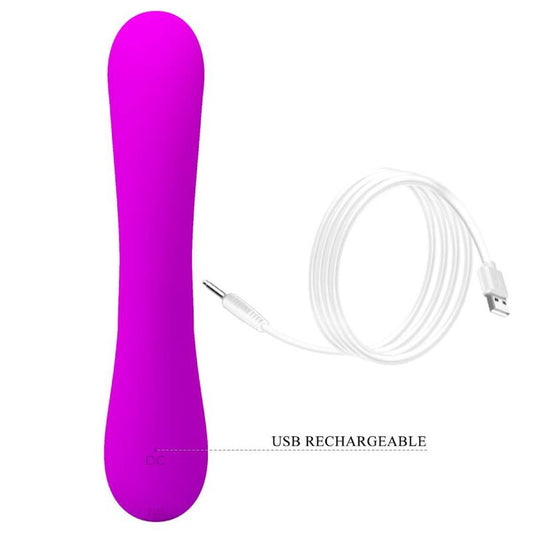 PRETTY LOVE - SINCERE SILICONE CLITORIS VIBRATOR AND SUCKER PURPLE