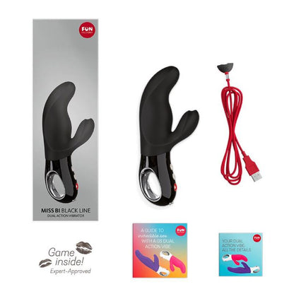 FUN FACTORY - Vibromasseur lapin Miss Bi, ligne noire