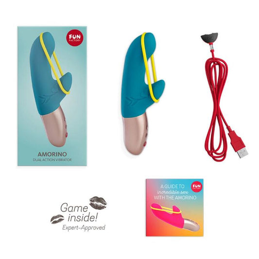 FUN FACTORY - MINI VIBRATEUR AMORINO ESSENCE &amp; JAUNE FLUO