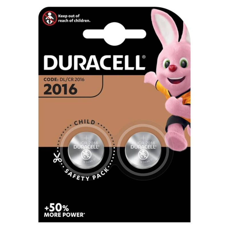 DURACELL - Pile bouton lithium CR2016 3 V BLISTER*2