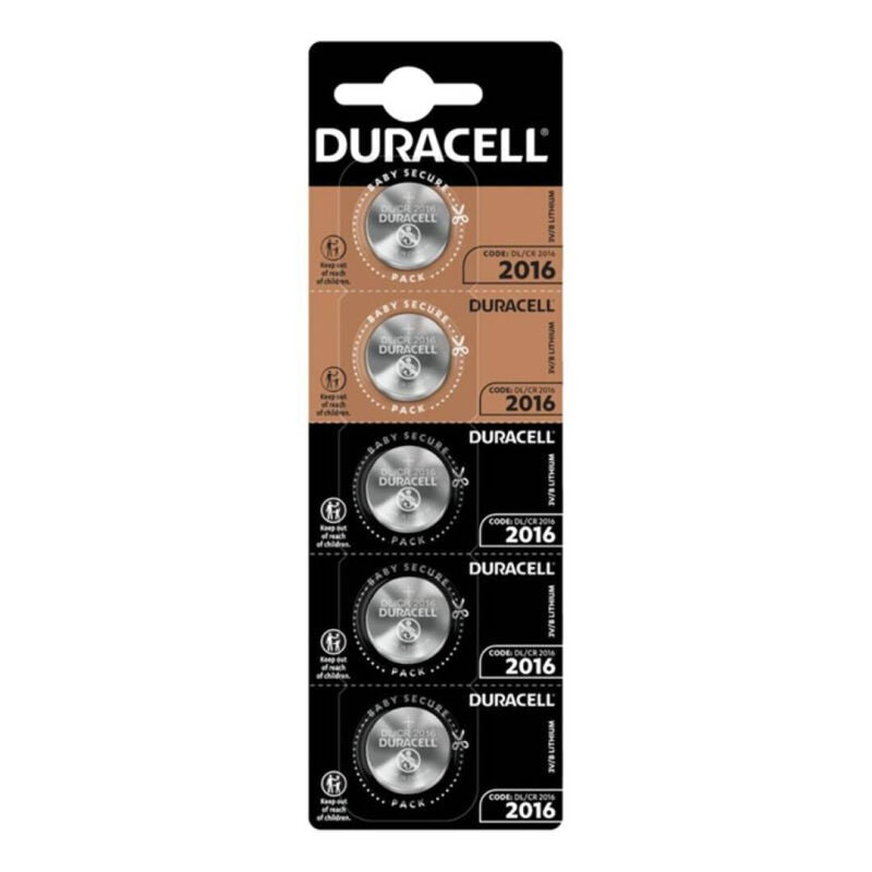 DURACELL - Pile bouton lithium CR2016 3 V BLISTER*5