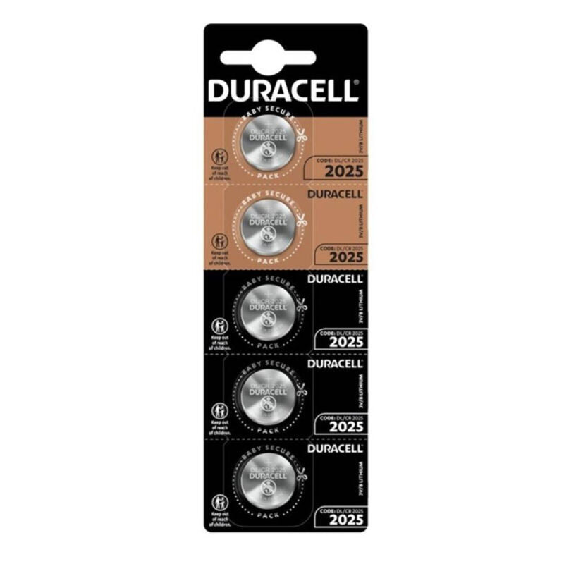 DURACELL - Pile bouton lithium CR2025 3 V BLISTER*5