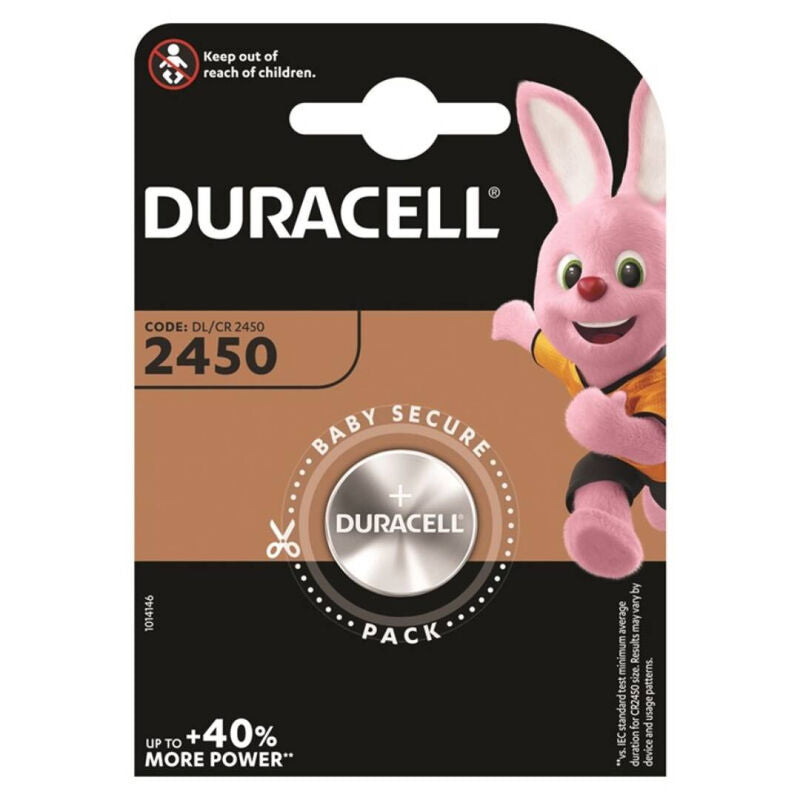 DURACELL - PILE BOUTON AU LITHIUM CR2450 3V BLISTER*1