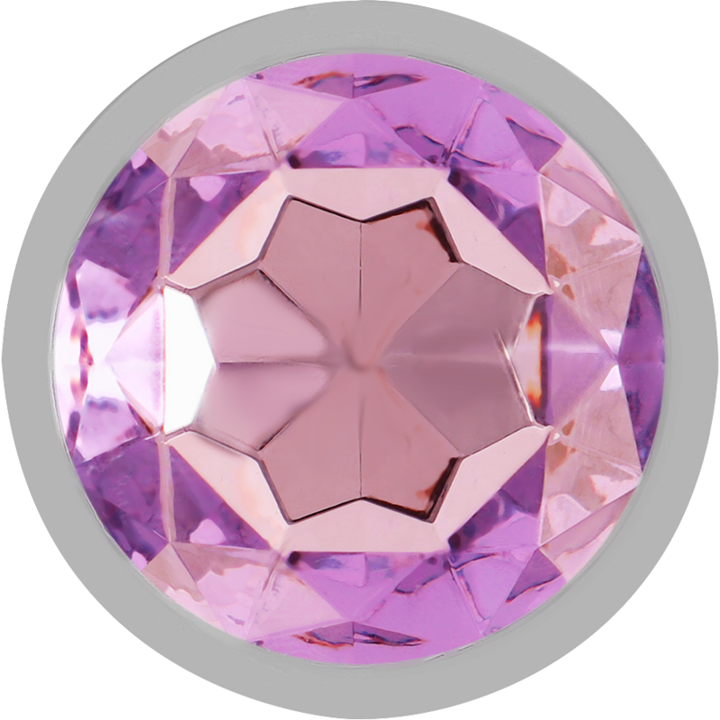 INTENSE - PLUG ANAL EN MÉTAL ALUMINIUM AVEC VERRE VIOLET TAILLE L