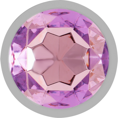 INTENSE - PLUG ANAL EN MÉTAL ALUMINIUM AVEC VERRE VIOLET TAILLE L