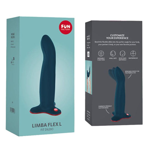 FUN FACTORY - LIMBA DILDO FLEX L VELOURS BLEU
